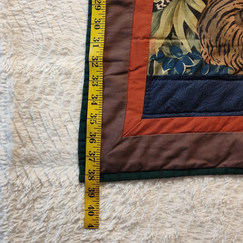 Beautiful Tiger Handmade Small Quilt With Tigers
